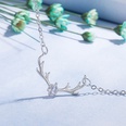 Korean version of elk antler pendant simple antler necklace clavicle chain jewelrypicture16